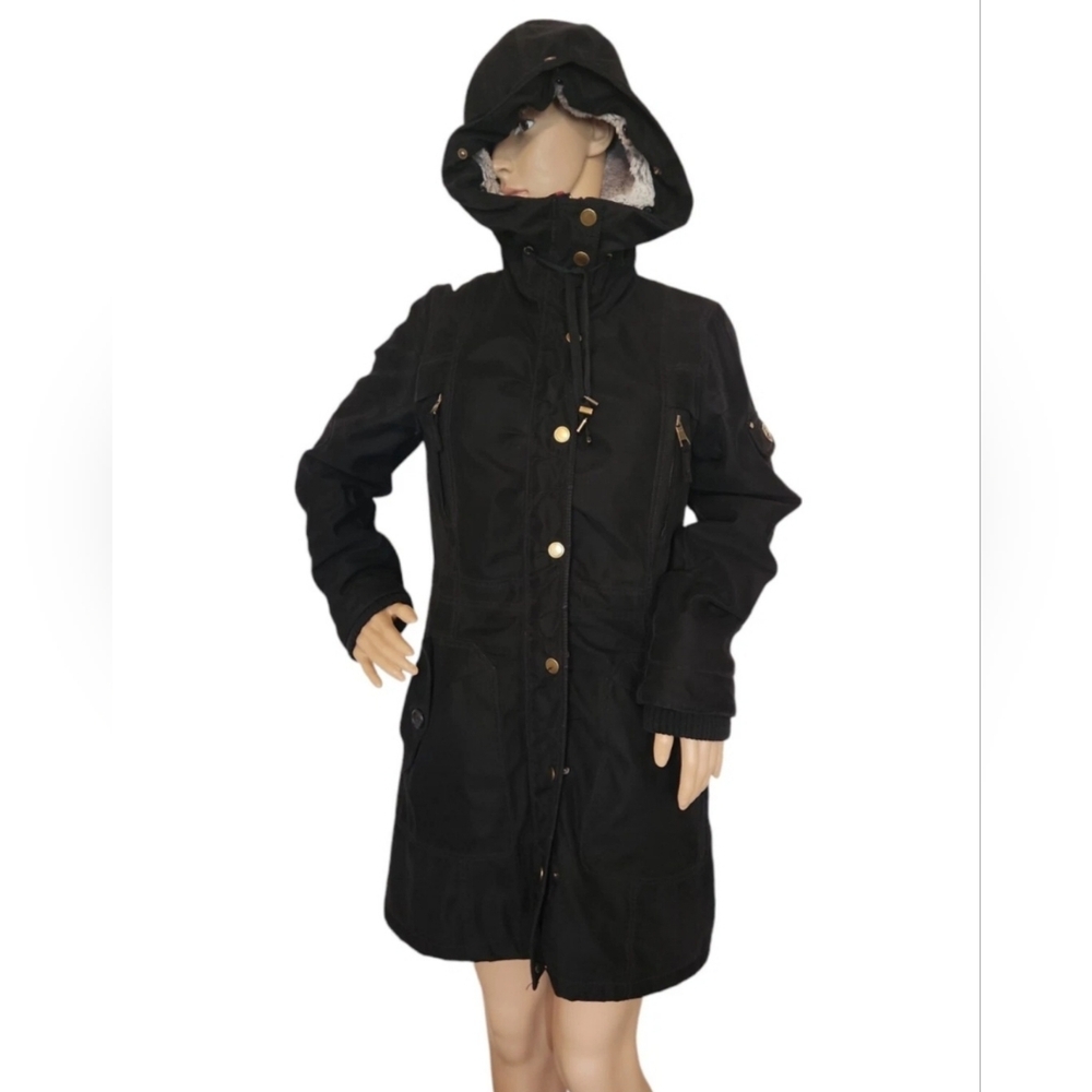 1 Madison‎ Black Utility Jacket with Hood